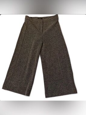 Ann Taylor Petite Gray Wide Leg Trousers High Rise Size 4P‎